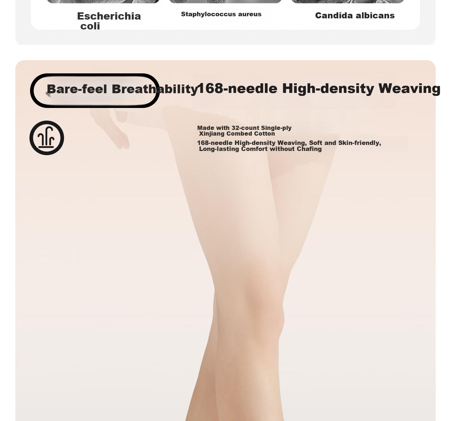 Yottoy Non-Slip Yoga Socks Professional Women's Pilates Knee-High Training Socks Sports Anti-Slip Long Socks Light Cloud Gray 11