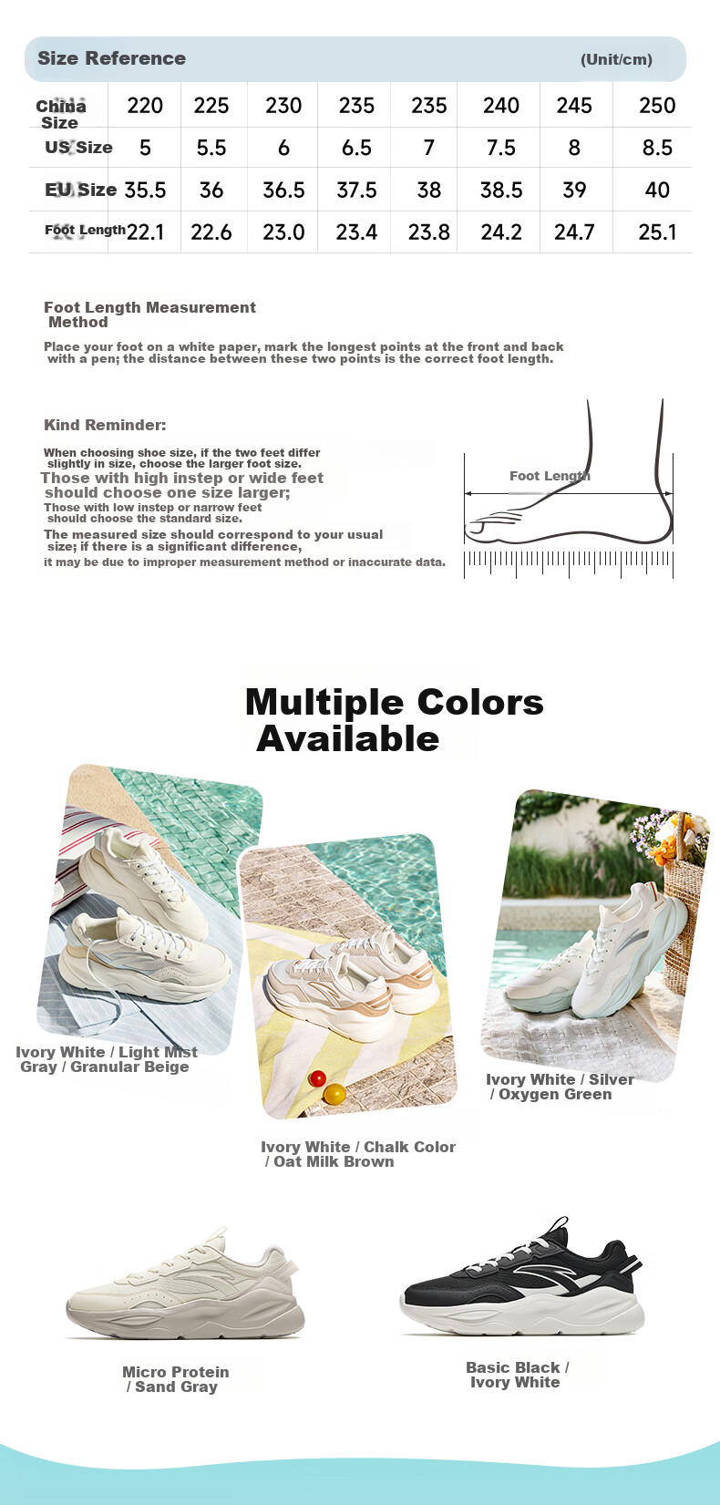 Anta Unrestrained Casual Women's Shoes Summer Mesh Breathable Lightweight Comfortable Thick Sole Height Increasing Fitness Jump Rope Running Sports Shoes 5