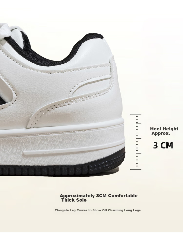 RENBEN Korean Style INS Trendy High-Value Fashion Simple Sneakers Slimming Height-Increasing Lightweight Comfortable Versatile White Shoes for Students 7