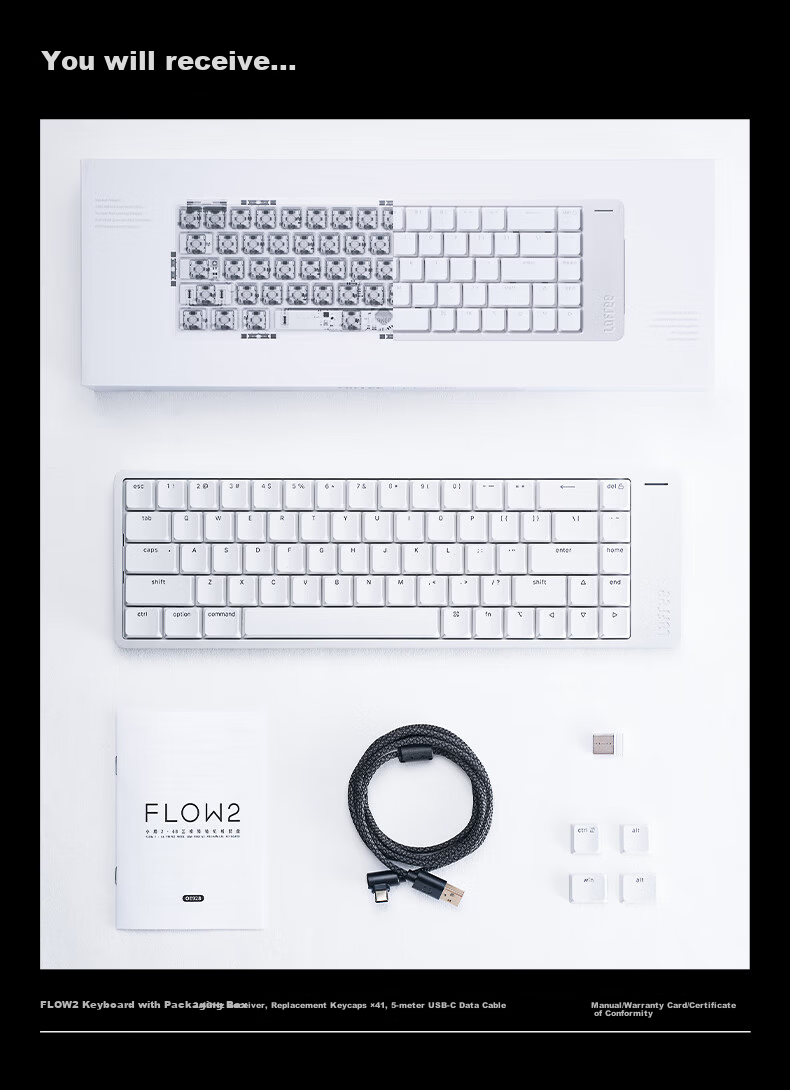 Lofree FLOW2 Low Profile 100-Key Mechanical Keyboard Aluminum Wireless Bluetooth Laptop Office Deep Space Cloud Pulse 27