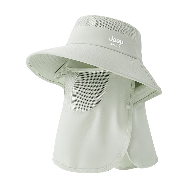 JEEP SPIRIT Women's Sun Protection Hat UV Resistant Wide Brim with Face Shield 2026 New Model YF2560 Off-White