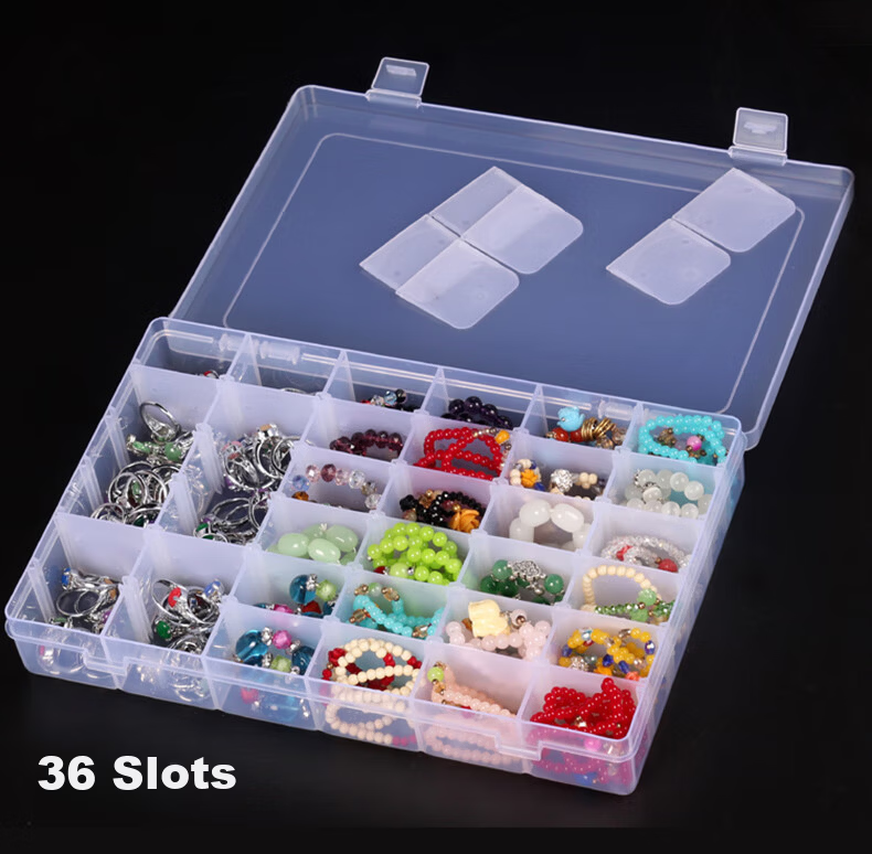 Chaoji Jia Pin Multi-Compartment Storage Box, Transparent with Lid, Divided Plastic Container for Screws And Parts, Tool Organizer, Sorting Box, 15 Compartments 16