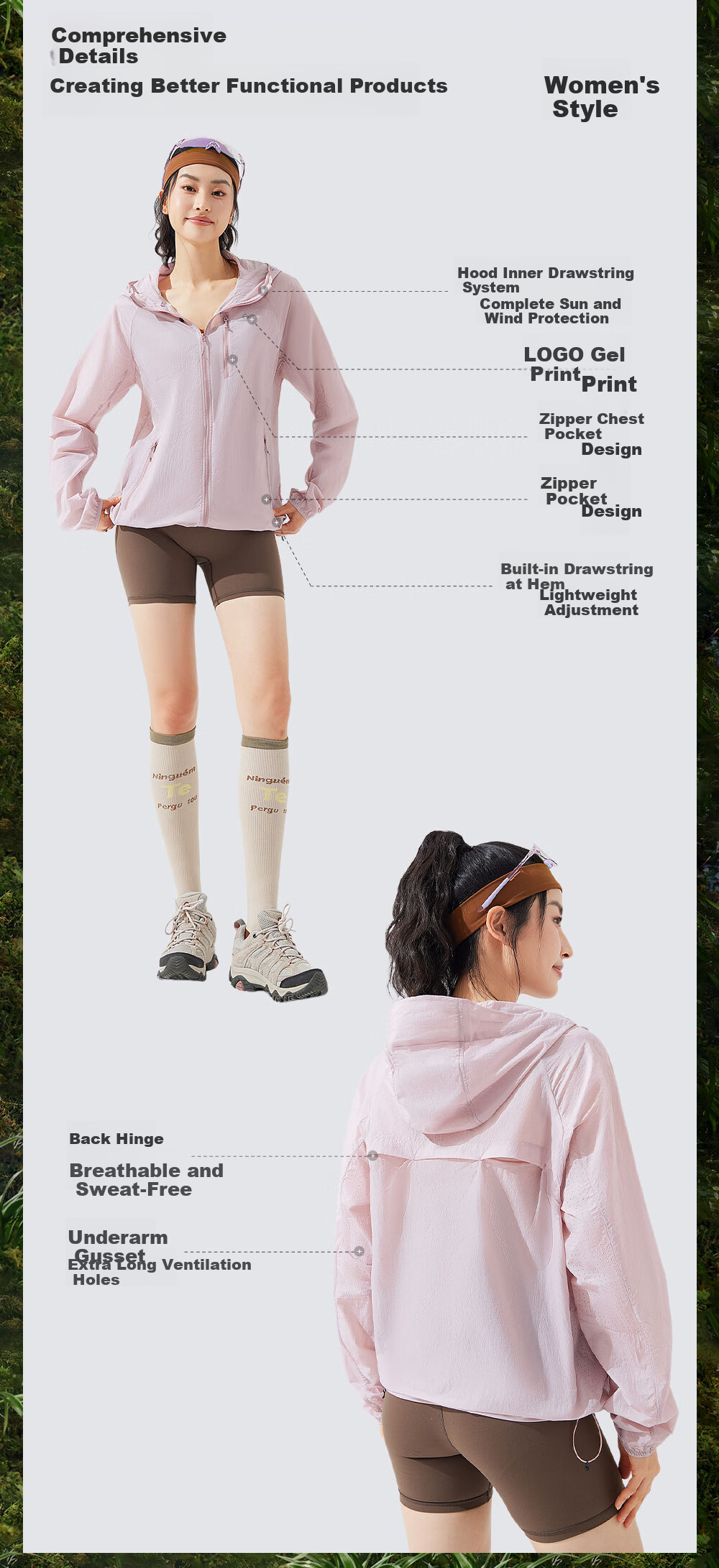 Toread Yang Chaoyue Same Style Ice Butterfly Sunscreen Jacket Women Outdoor Summer UV Protection Lightweight Breathable Sun Protection Coat 3