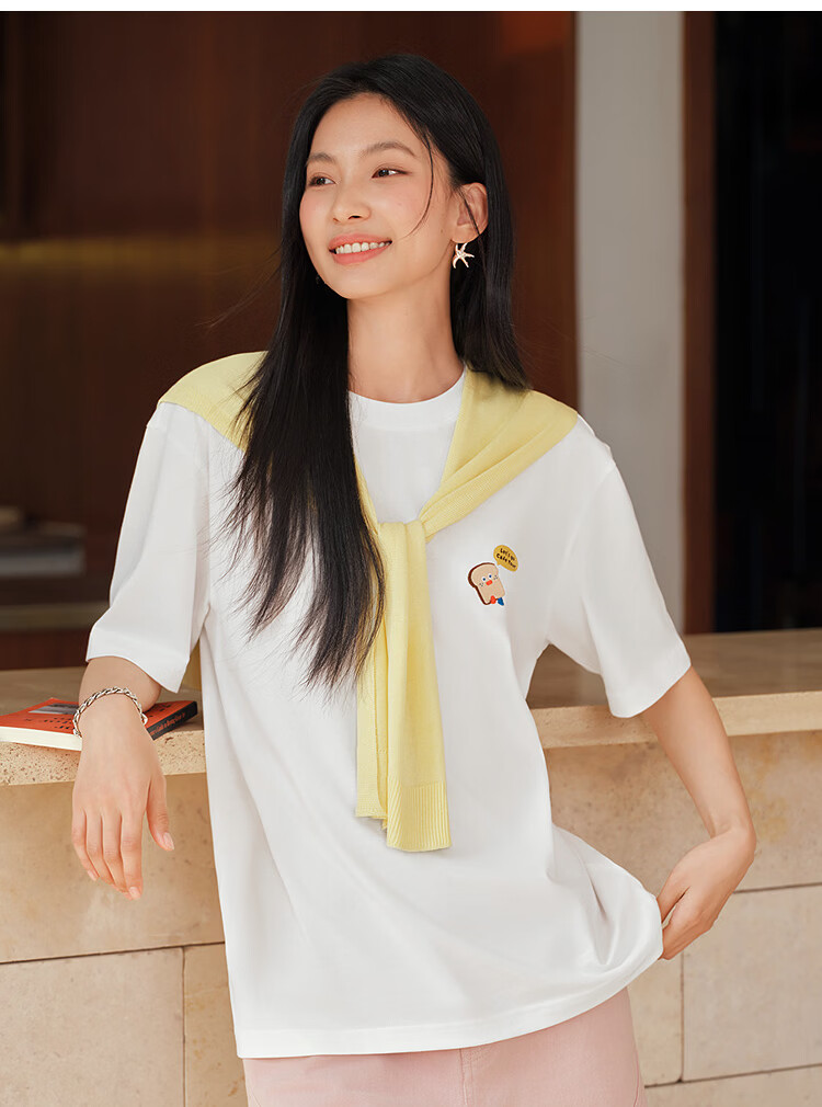 Semir Wang Anyu Collaboration BB Co-branded Embroidered Short Sleeve T-shirt Men Summer 2026 Base Shirt 109326100204 22