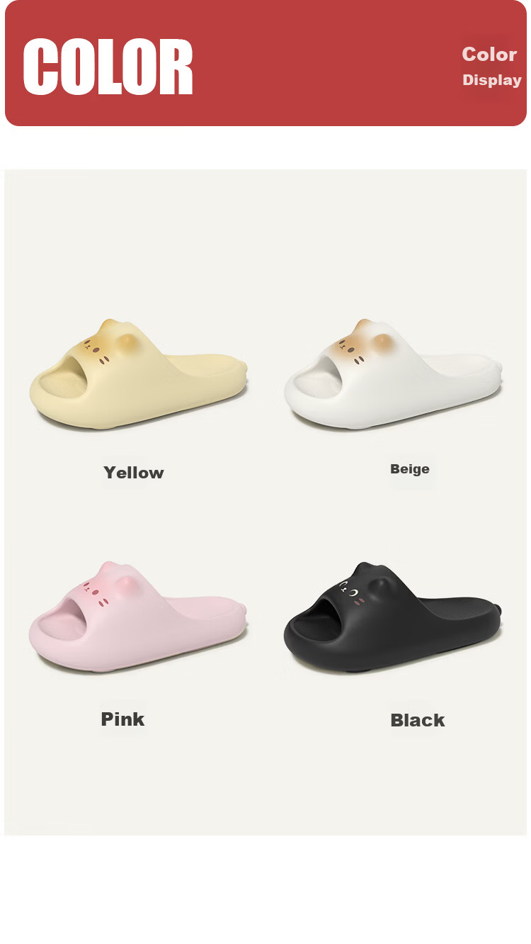 Chedoir Cute Cat Slippers for Women Summer Indoor Non-Slip EVA Arch Support Couple Outdoor Slippers 13