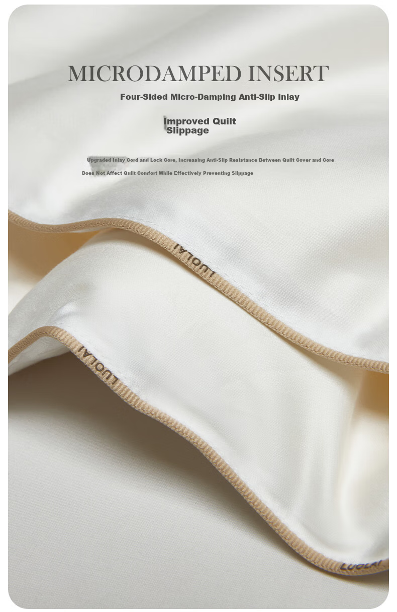 Luolai Home Textiles Mulberry Silk Quilt 100-Thread Count Cotton A-Class 100% Mulberry Silk All-Season Quilt Core Approx. 4.8 Jin 12