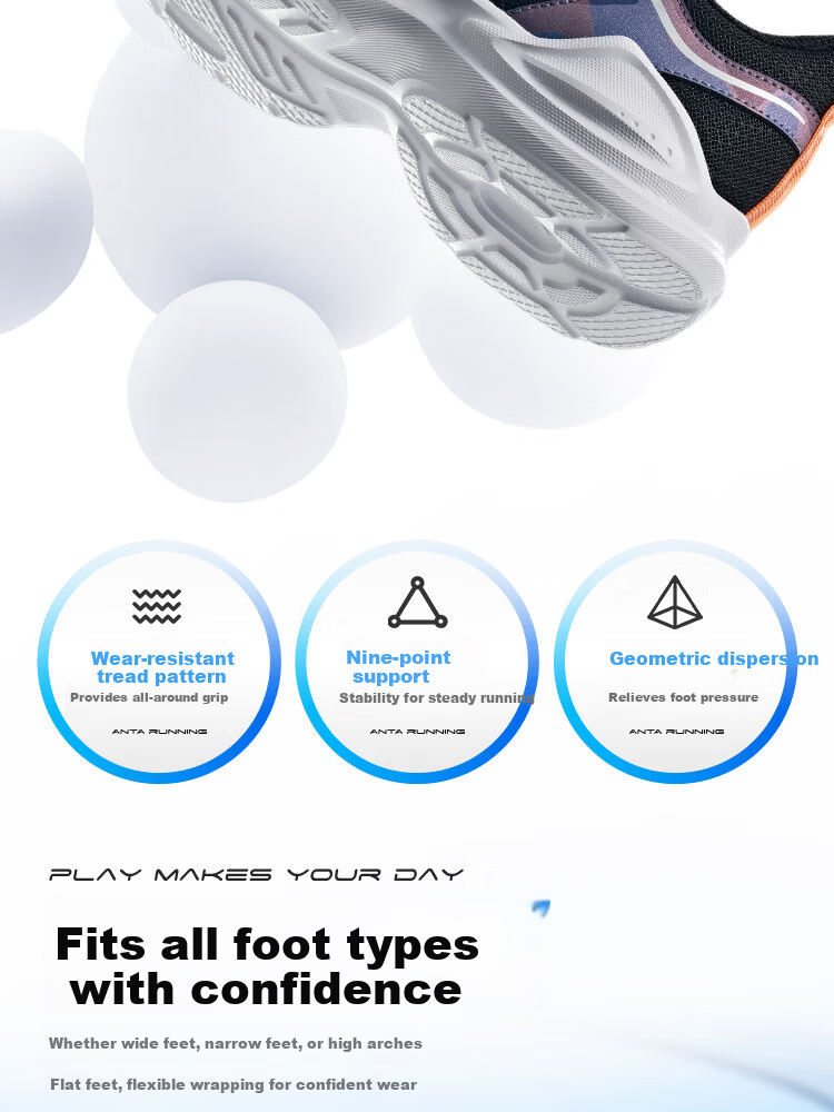 Anta Kids Sports Shoes 2026 Spring Boys Large Kids Lightweight Breathable Mesh Running Shoes A12615556 6
