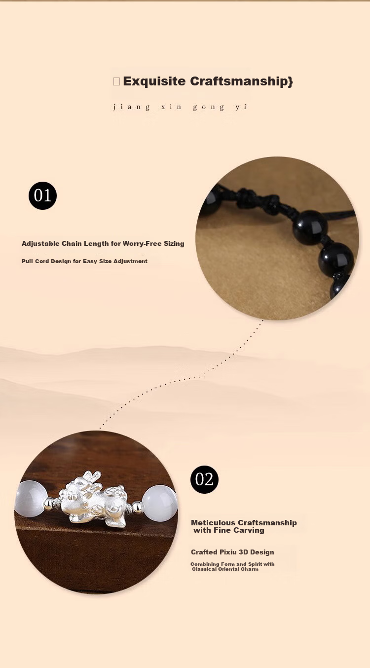 ALLOVE Pure Silver Pixiu Couple Bracelet for Women, 2026 New Style, Birthday Gift for Women on May 20 And Valentine's Day, Present for Girlfriend Or Wife 7