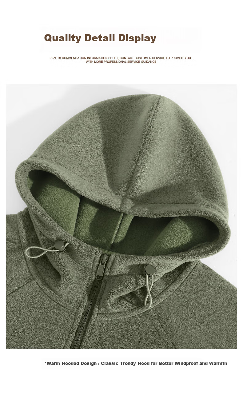Jeanswest Men's Fleece-Lined Thickened Hooded Cardigan Winter Loose Casual American Style Warm Jacket 13