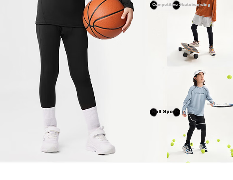 Modal Kids Compression Training Sportswear Thermal Underwear Set Autumn Winter Seamless Basketball Soccer High Elasticity Top and Bottom 22