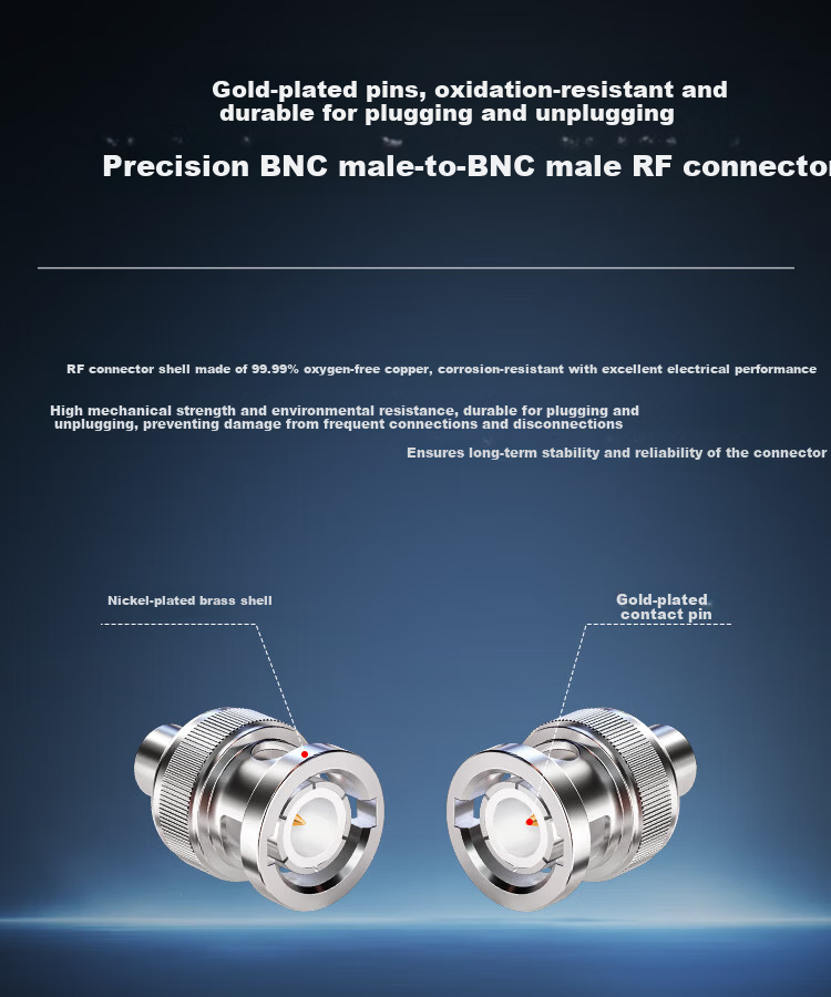 BOYANG BNC Male to BNC Male RF Cable 50 Ohm 5m High Frequency RG316 Ultra-Flexible Silver-Plated Shielded SFF50-1.5 High Temperature Wire (0-3GHz) BY-316-BNC-5 6