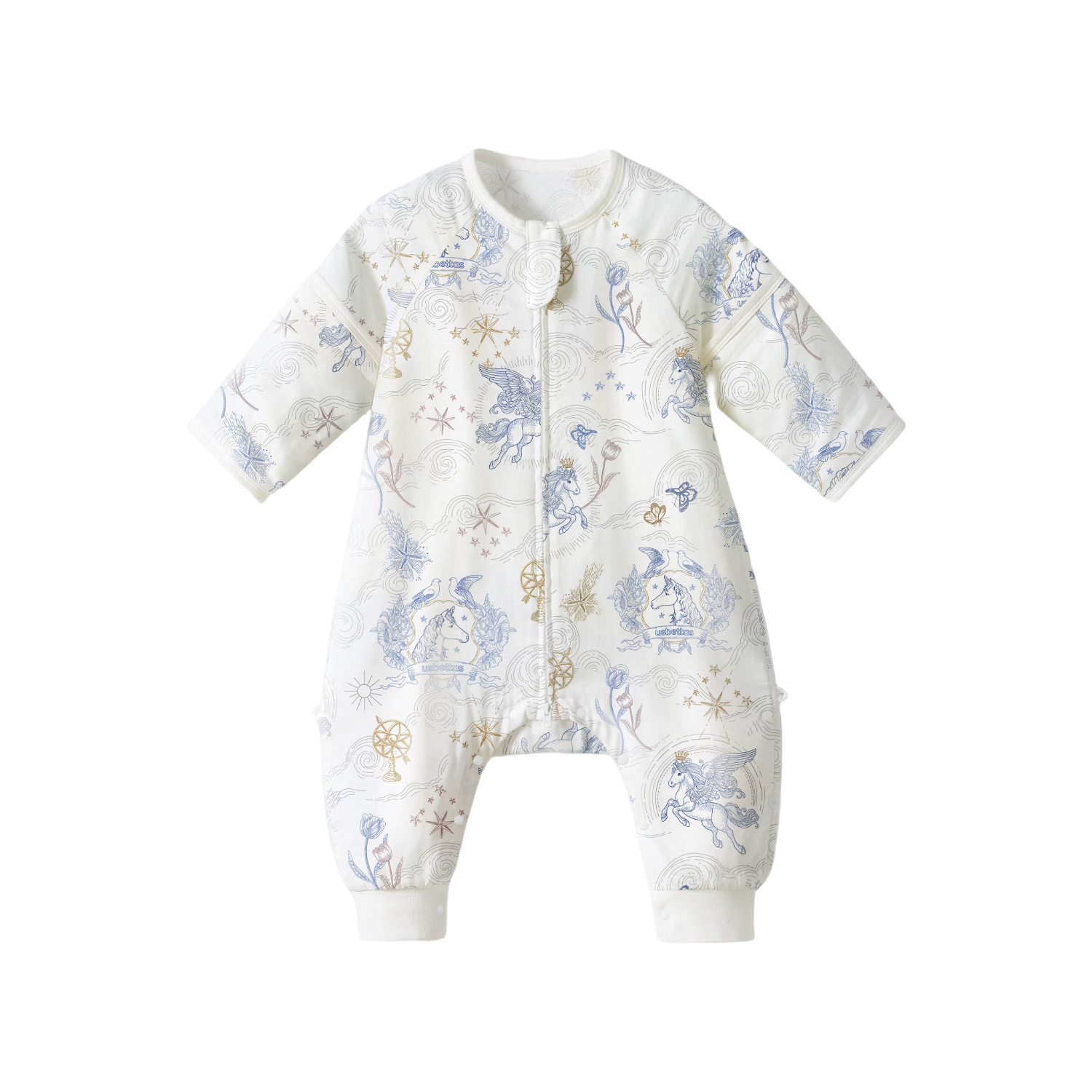 Betis Baby Sleeping Bag Spring Summer Vernix Caseosa Skin Children's Leg-separated Sleeping Bag Infant Anti-kick Quilt Pajamas Front 4 Back 2 Stardust L