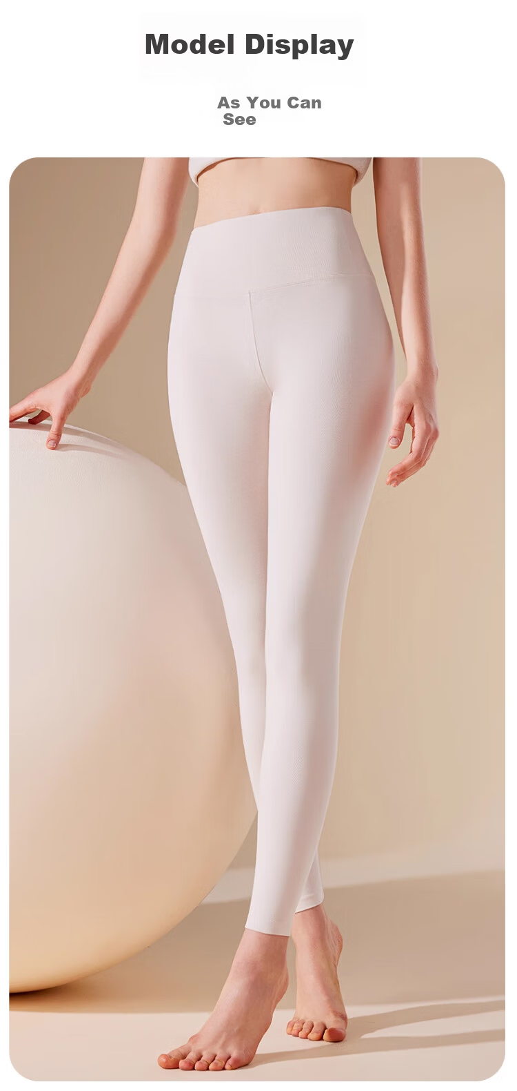 Caiyue High-Waist Pure Cotton Thermal Pants for Women 10A Antibacterial Shaping Leggings Xinjiang Cotton Stretch Knit Single Pants 14