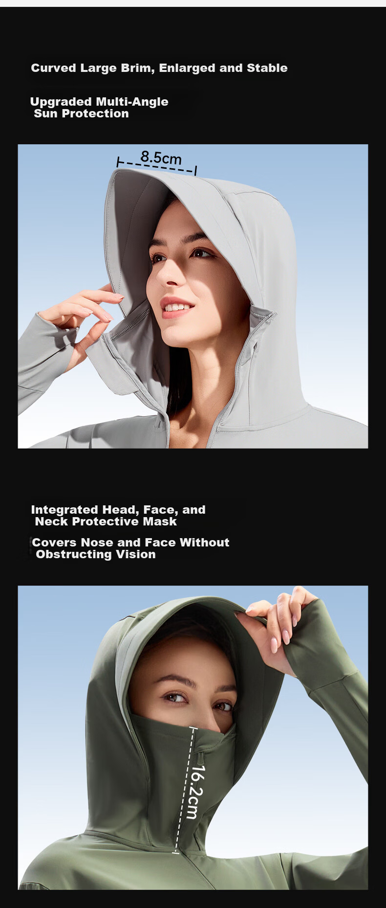 SUPIELD Full Spectrum UV Protection Jacket Professional Anti-UV Sun Protection Coat Forest Green M 15