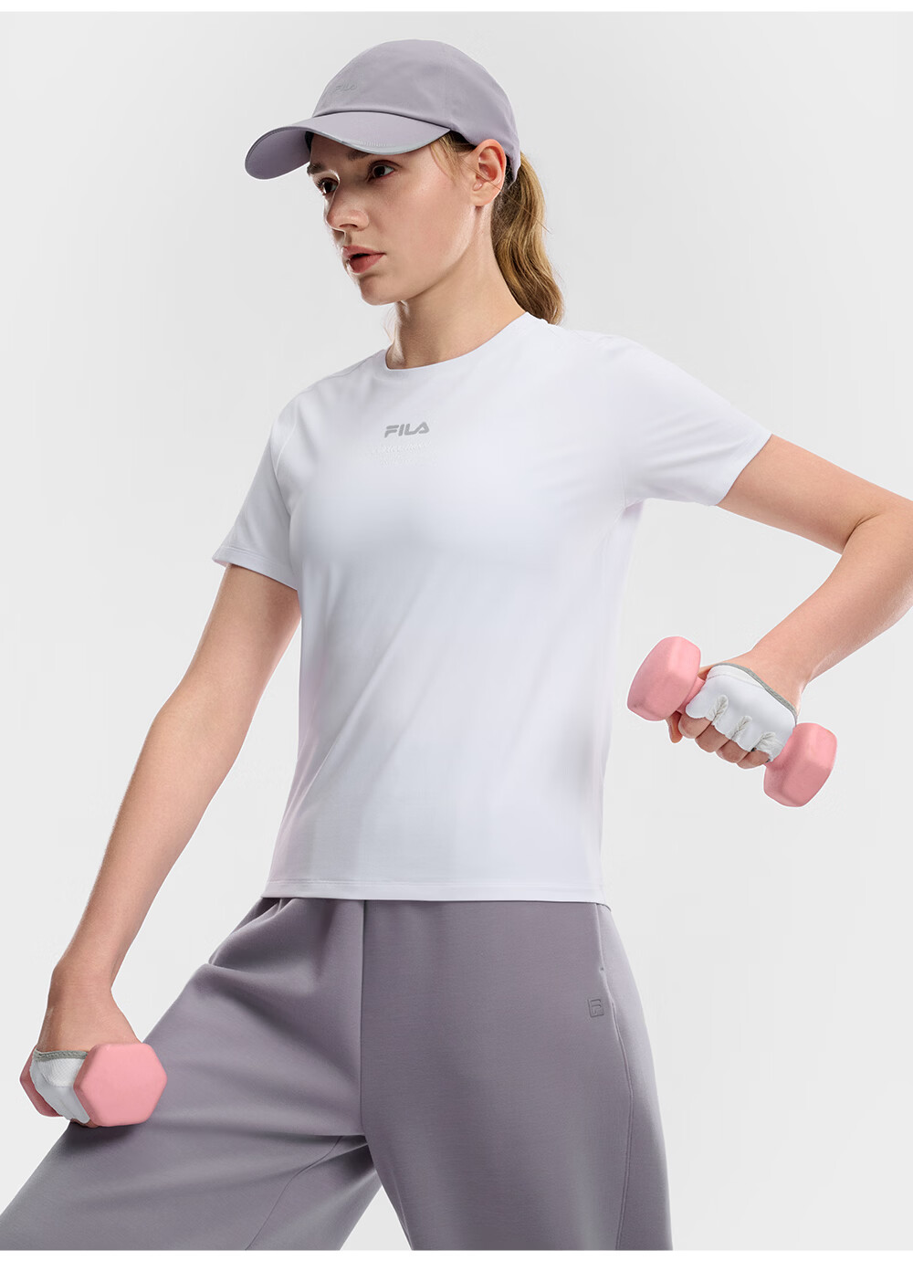 FILA Official Colorful Women's Short Sleeve T-Shirt 2026 Summer Moisture-Wicking Quick-Dry Fitness Sports Yoga Running Tee 39