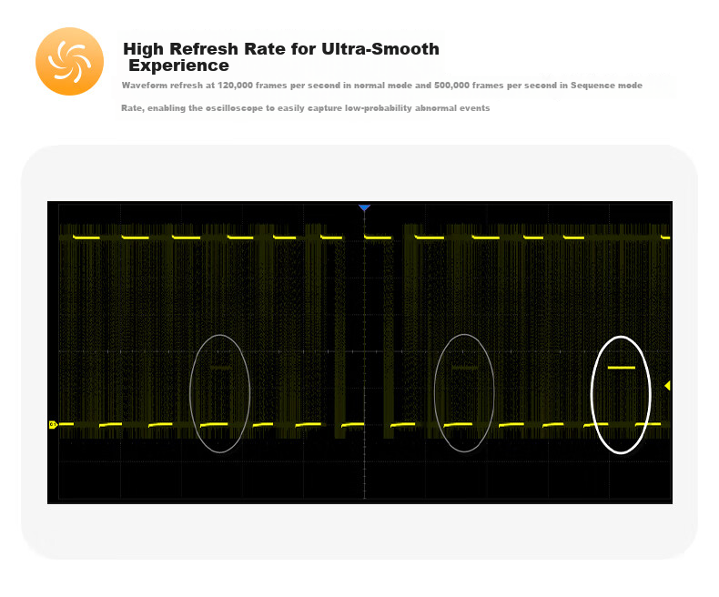 SIGLENT SDS1204X HD 12-bit High Definition Oscilloscope 200MHz Bandwidth 4 Channels 2GSa/s Sampling 7