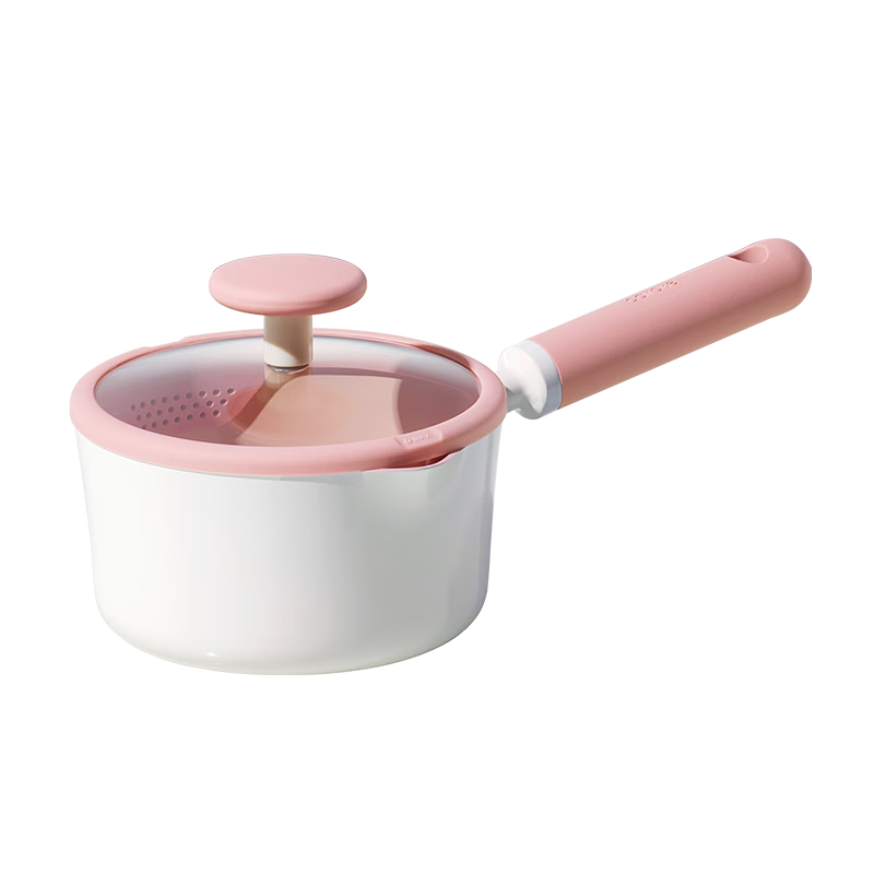 Carrot Non-Stick Titanium Ceramic Small Milk Pot Baby Food Pot Instant Noodle Milk Pot Gas and Induction Cooker Compatible 18cm
