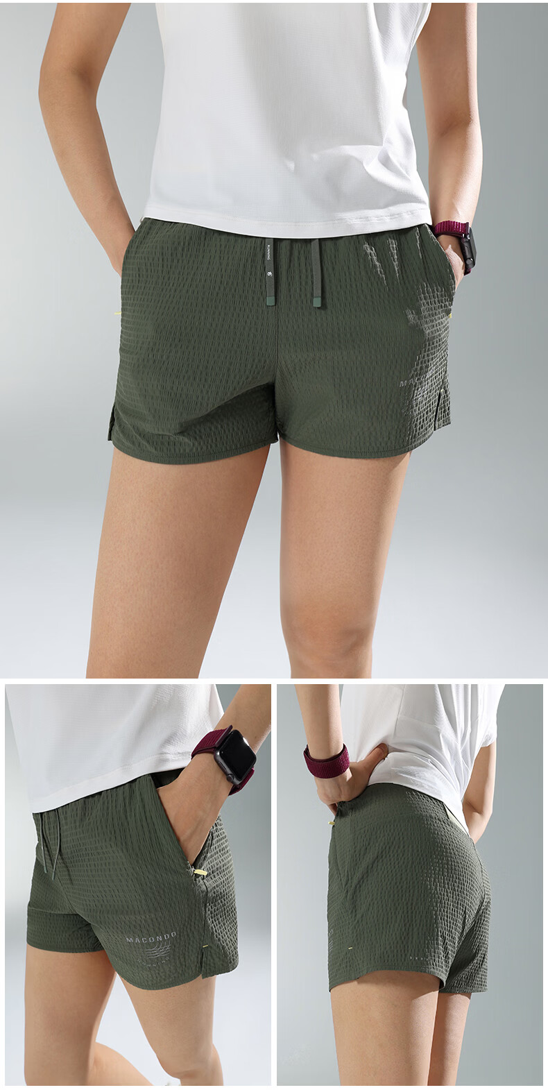 Macondo 3-Inch Running Shorts UV Protection Lined Breathable Quick-Dry Sports Pants Rainforest Green Men’s M 11