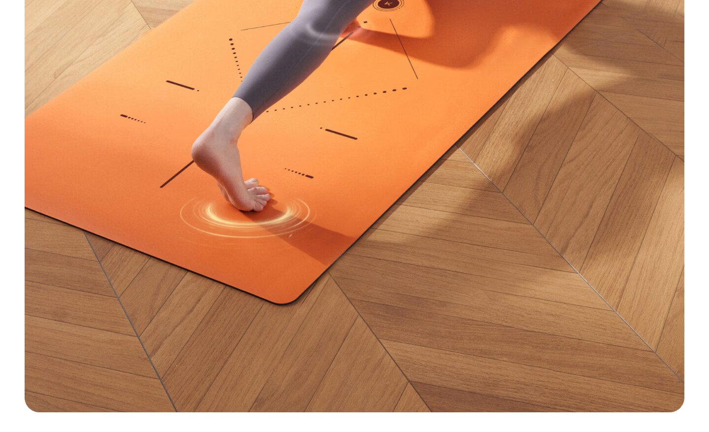 Keep Antibacterial Yoga Mat 2026 New Professional Non-Slip Natural Rubber Fitness Home Women Shock Absorption Soundproof Mat Starry Orange 13