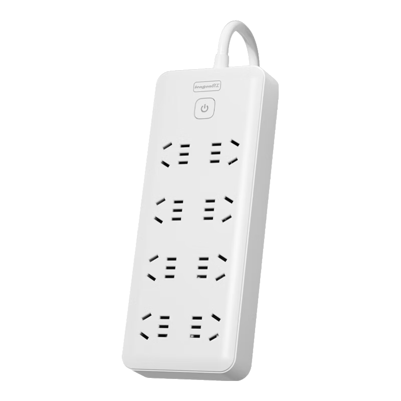 Lengon Safety Power Strip, Master Control 8 Outlets 1.8m, Power Bar/Extension Cord/Power Strip/Power Board/Extension Cord Board/Dormitory Home Office Power Strip R308-1.8