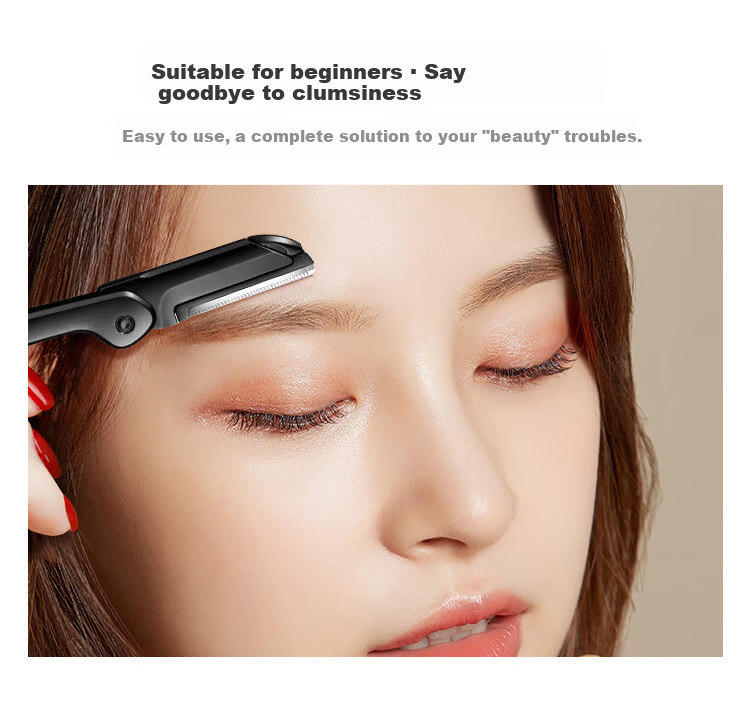 UPLUS 9-Piece Eyebrow Shaping Kit Beginner Eyebrow Razor Set Eyebrow Trimmer Makeup Scissors for Men and Women 3