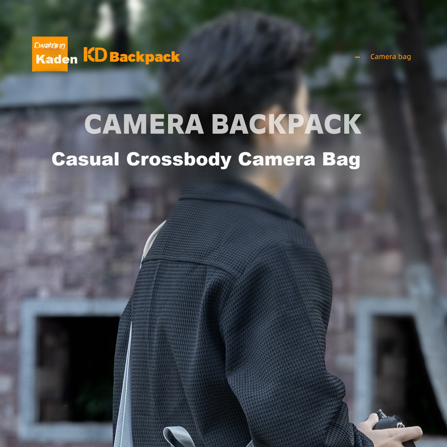 CWATCUN Kaden Single Shoulder Crossbody Handheld Camera Bag One Body One Lens Waterproof Backpack Daily Commuting for Fuji Sony Nikon Canon 1