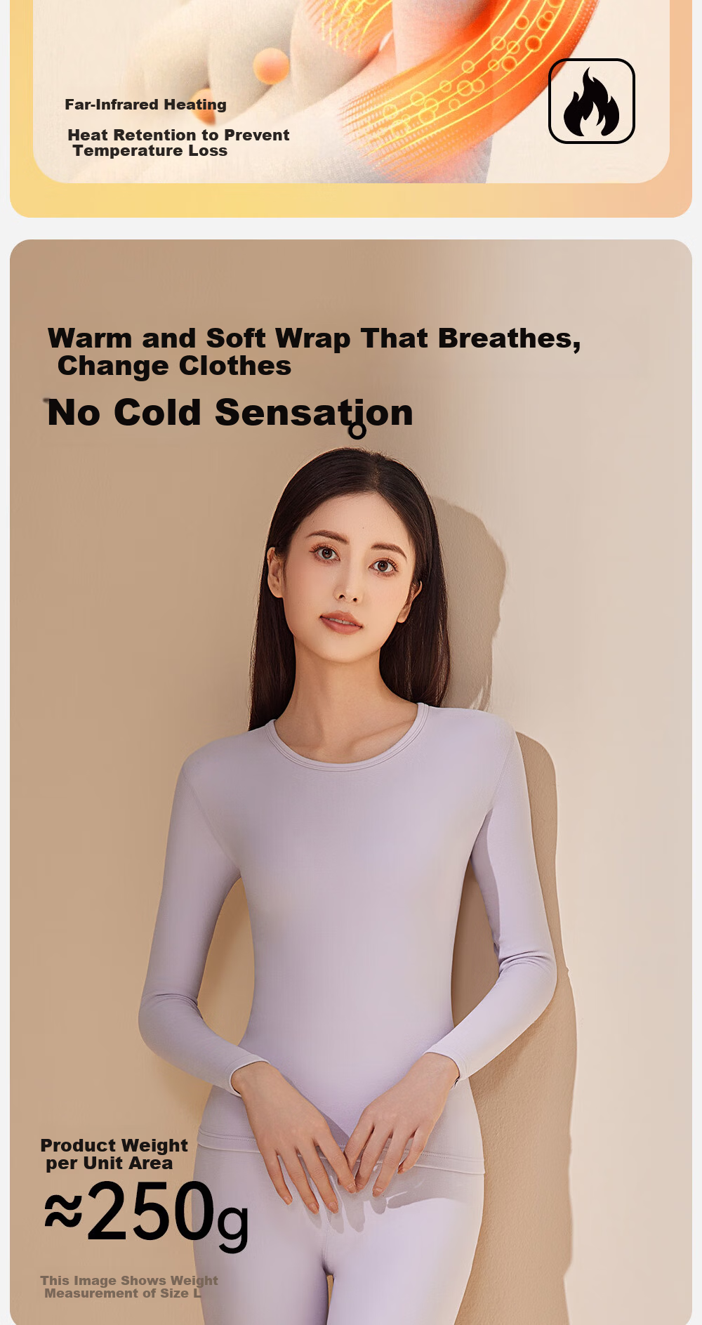 Urban Beauty Women's Thermal Underwear Set 2025 Autumn Winter New Fleece Lined Thickened Down Protein Moisturizing Base Layer Top and Pants 6