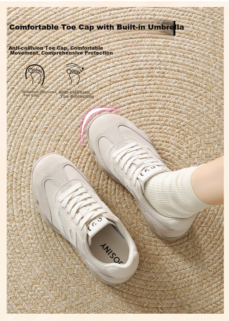 Zhuoshini 7cm Height Increasing German Training Shoes Women Breathable Casual Sneakers Sports Shoes Stylish Versatile Silver Size 38 3