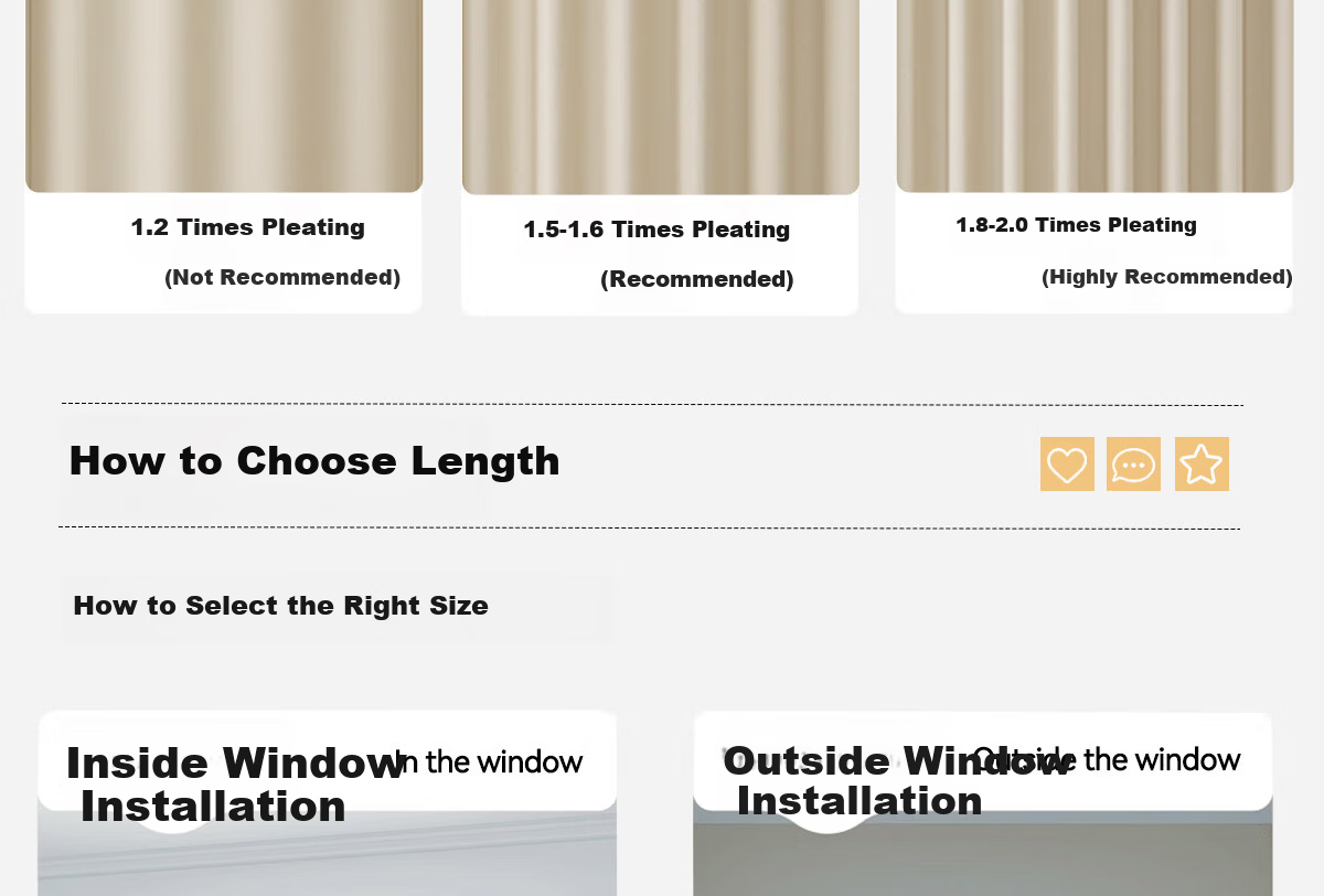 Golden Cicada Home Blackout Double-Sided Chenille Curtains Hooked Cream Color 270x250cm 20