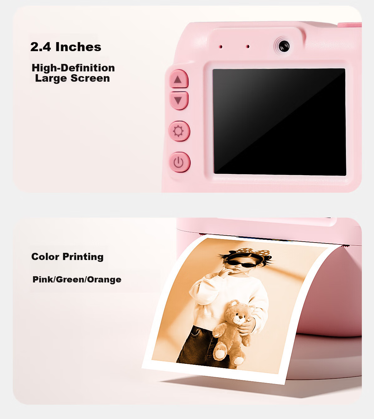Leleyu Instant Print Kids Camera for Ages 7-14 Toy Birthday Gift for Boys and Girls Pink 15