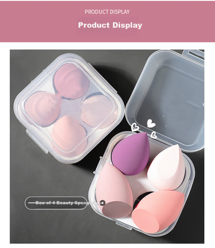 Yefili Four Strawberry Mousse Makeup Sponges Cosmetic Beauty Blenders Foundation Puff Set 14