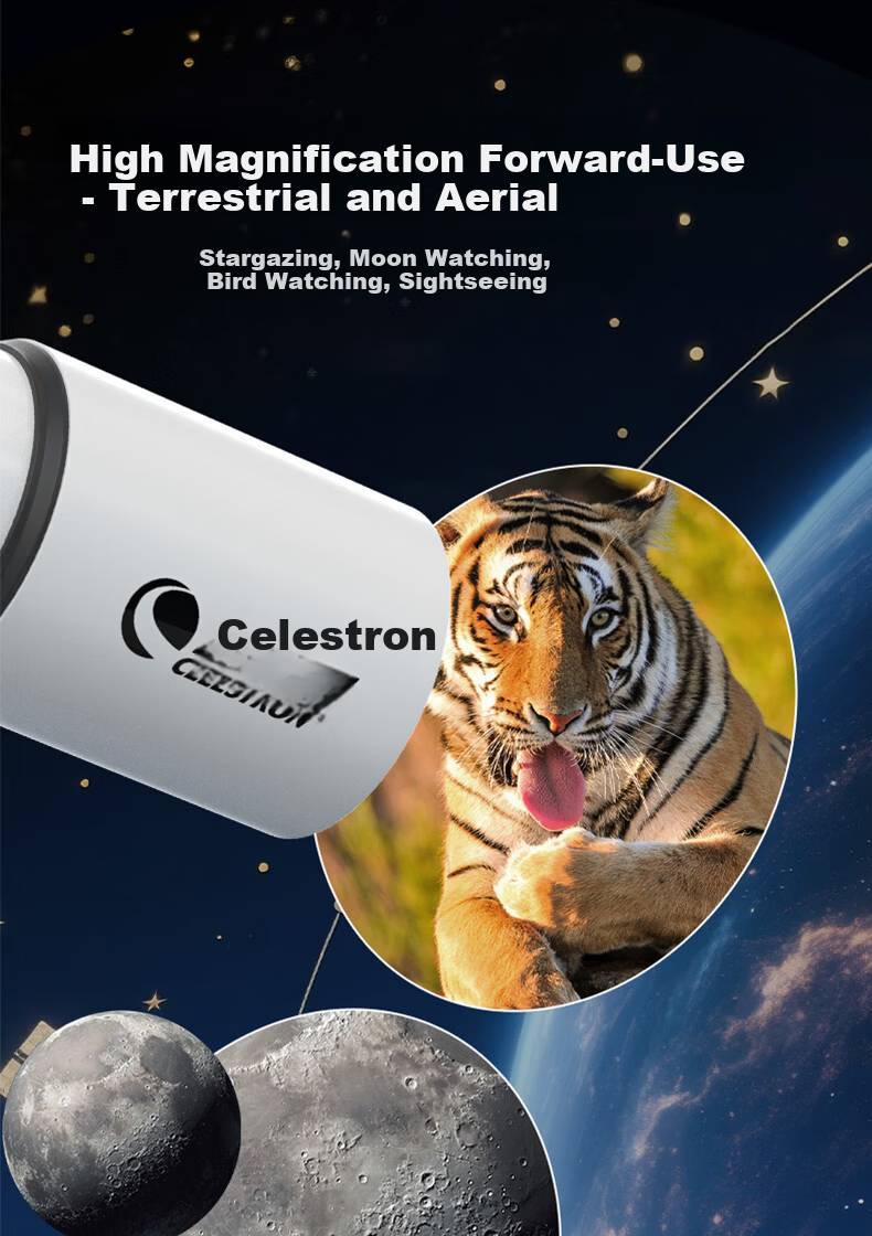 Celestron StarBright 80 Telescope with Screen High-Power HD Moon and Sky Viewing Astronomical Telescope Educational Gift for Students Birthday Holiday 13