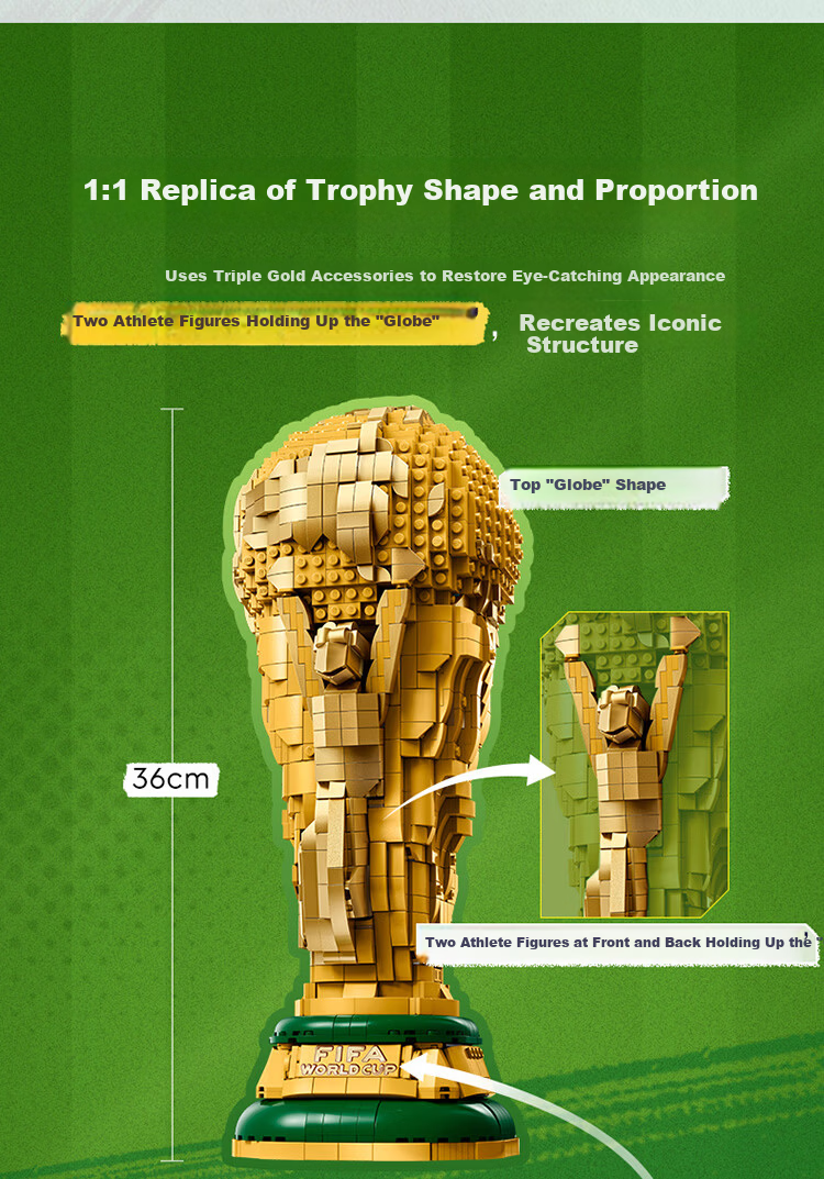 LEGO Building Blocks 43020 FIFA World Cup Trophy Kids Toy Birthday Gift for Boys and Girls 4