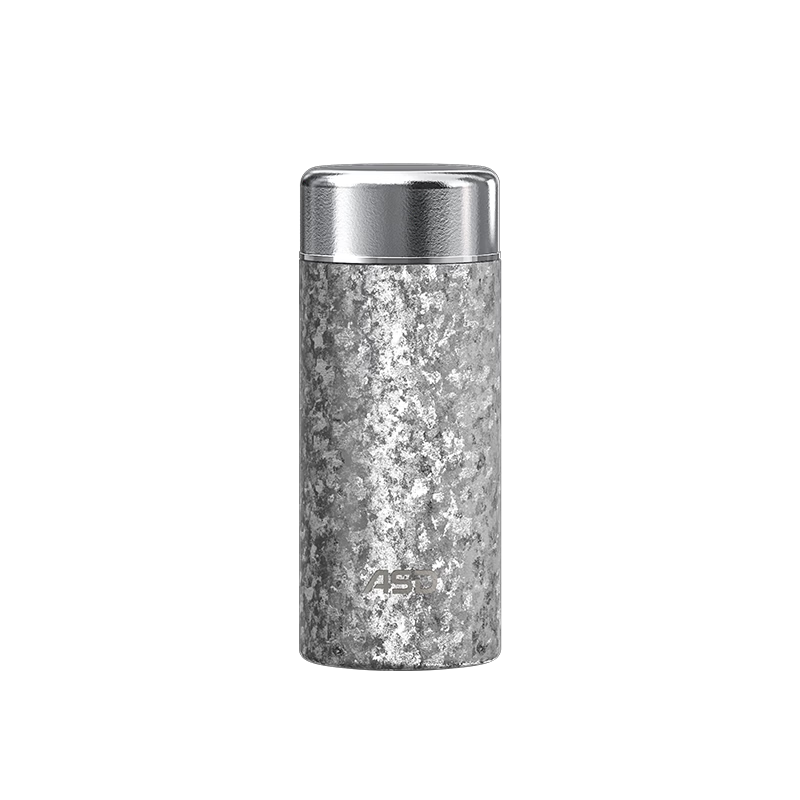 ASD Pure Titanium Insulated Bottle 220ml Lightweight Portable Pocket Cup Tea Separation Unisex Water Bottle Ice Crystal Silver T