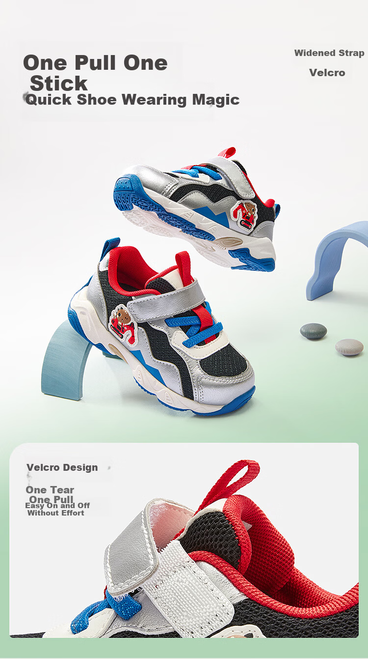 BALABALA 【balaOne】 Kids Toddler Shoes Boys Girls 2025 New Spring Autumn Non-slip Breathable Sports Shoes 4
