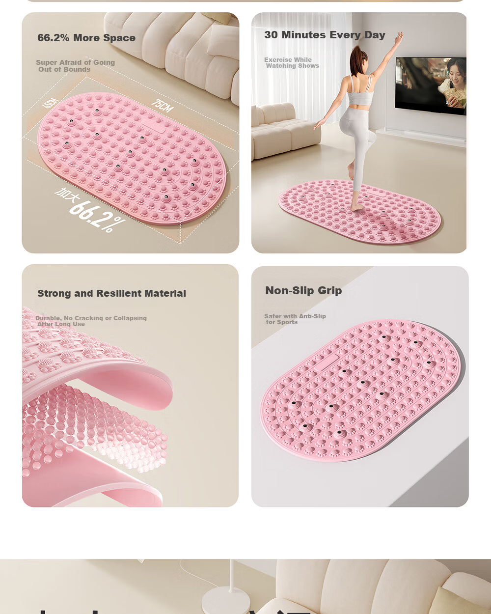 Lexi Liquid Soft Gel Acupressure Foot Massage Mat Meridian Slimming Sleep Aid Toe Pressure Board Petal Purple 3
