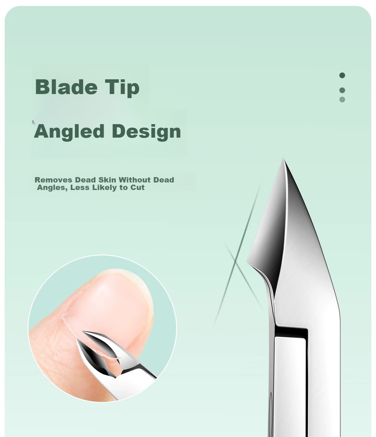 SweetCoolDou Cuticle Nipper Steel Pusher Dead Skin Fork Manicure Tool Set Nail Grooming Kit Cuticle Remover 4