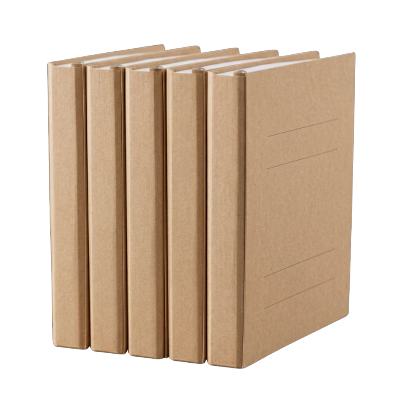 MAKINO Student Office Ruler File Folder, Extendable Paper Holder with Large Capacity, Document Organizer for Exam Papers And Research Materials, A4 Kraft Paper Color, Pack of 5