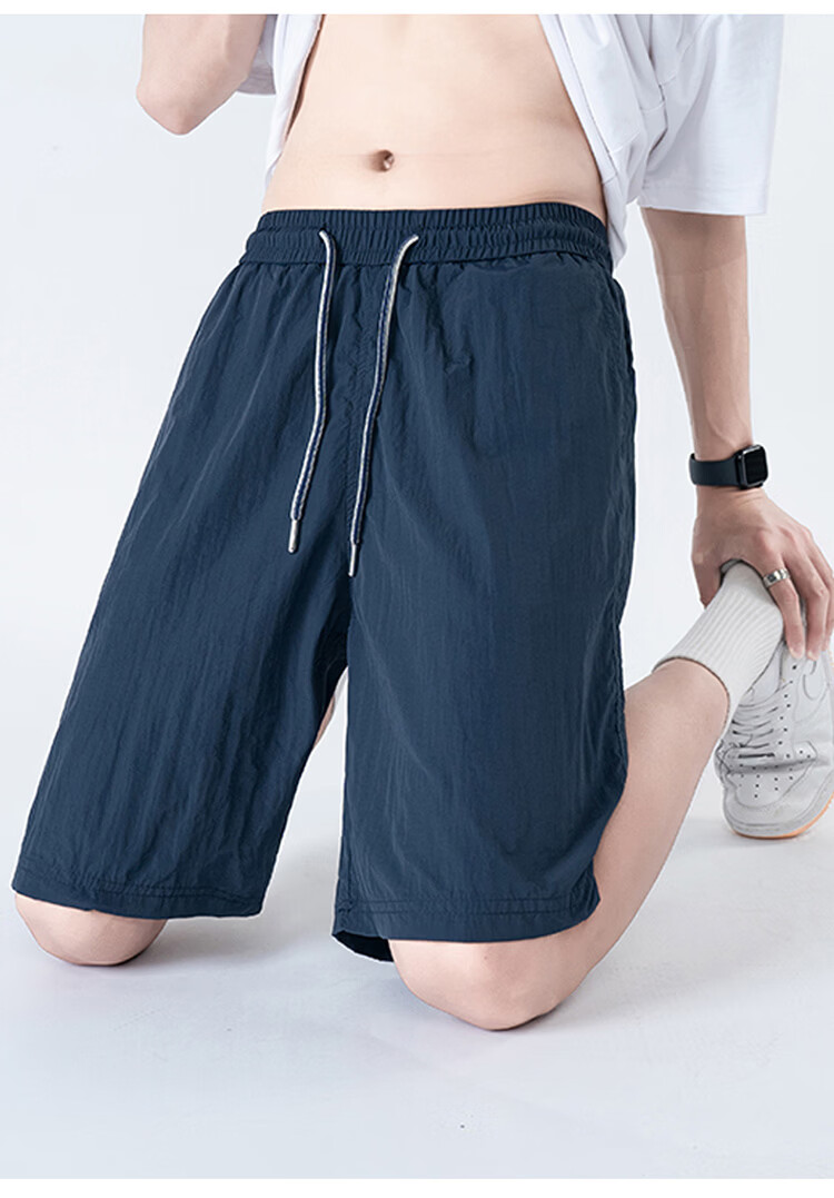 GLM Men's Summer Loose Comfortable Shorts, Wearable Outside, Five-Point Chinese Style Basketball Running Pants 9