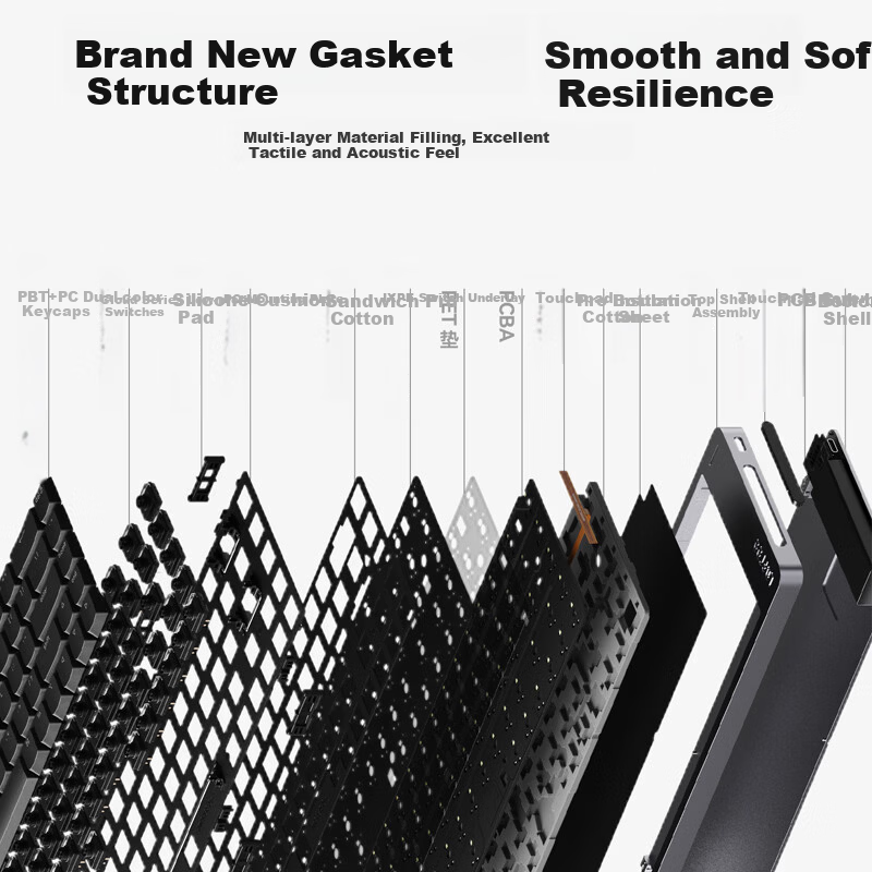 Lofree FLOW2 Low Profile 100-Key Mechanical Keyboard Aluminum Wireless Bluetooth Laptop Office Deep Space Cloud Pulse 13