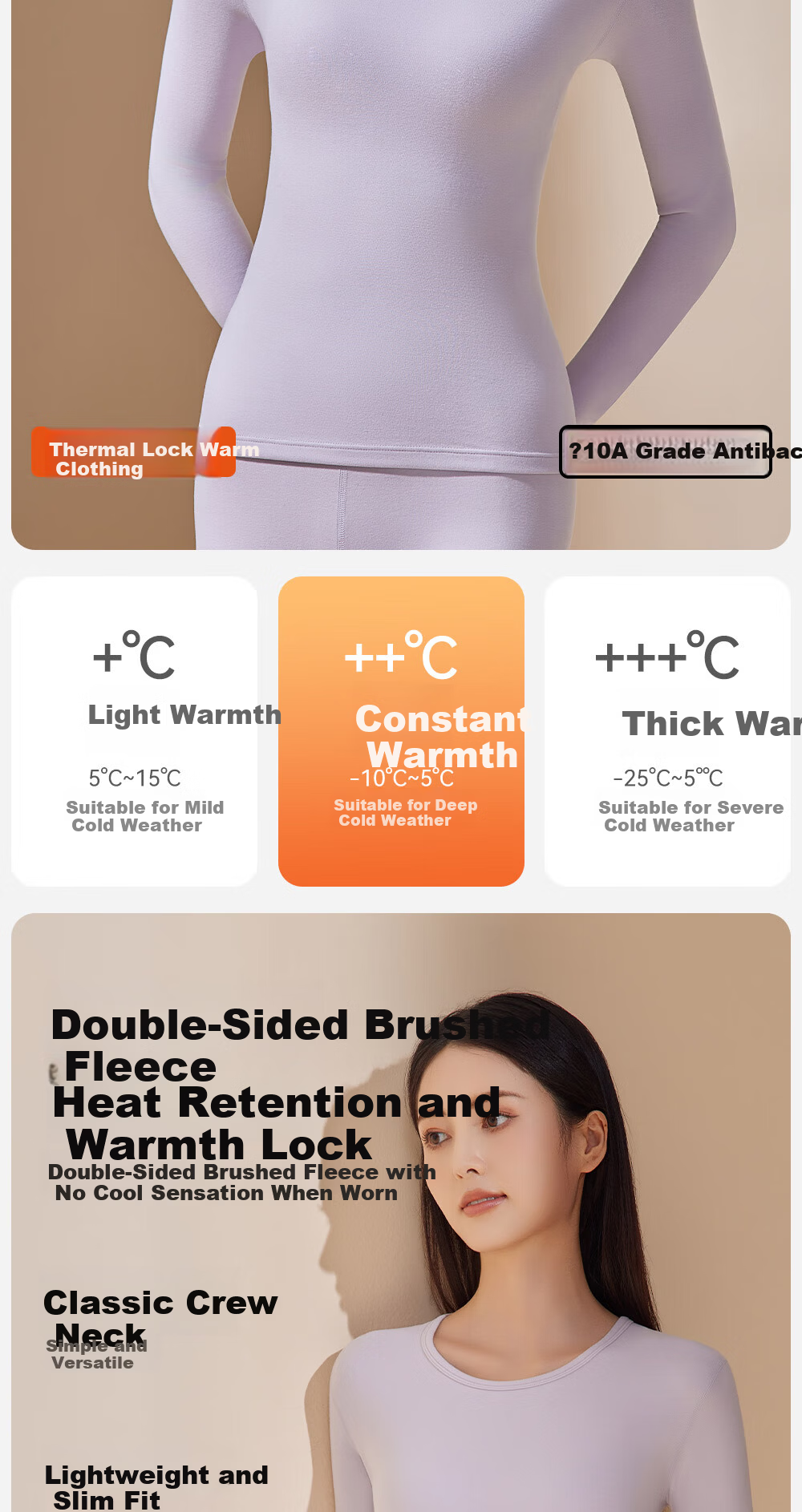 Urban Beauty Women's Thermal Underwear Set 2025 Autumn Winter New Fleece Lined Thickened Down Protein Moisturizing Base Layer Top and Pants 2