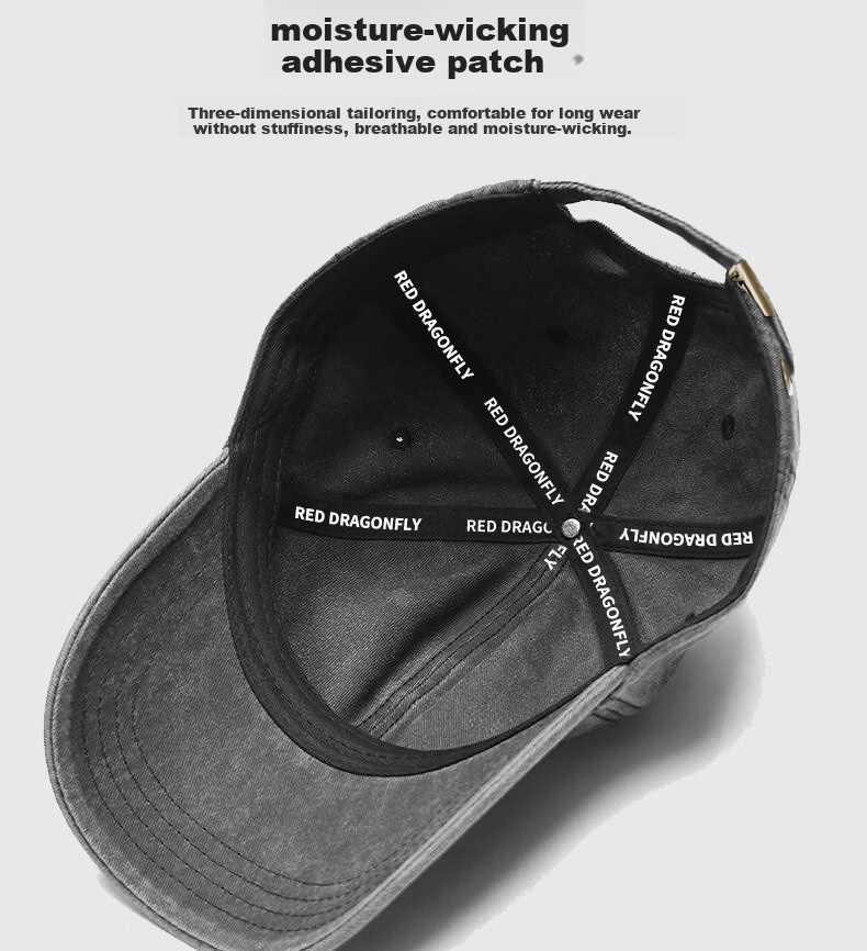 Red Dragonfly Men's Four-Season Sun Protection Baseball Cap Outdoor Casual Soft Top Duckbill Hat for Hiking and Fishing 11