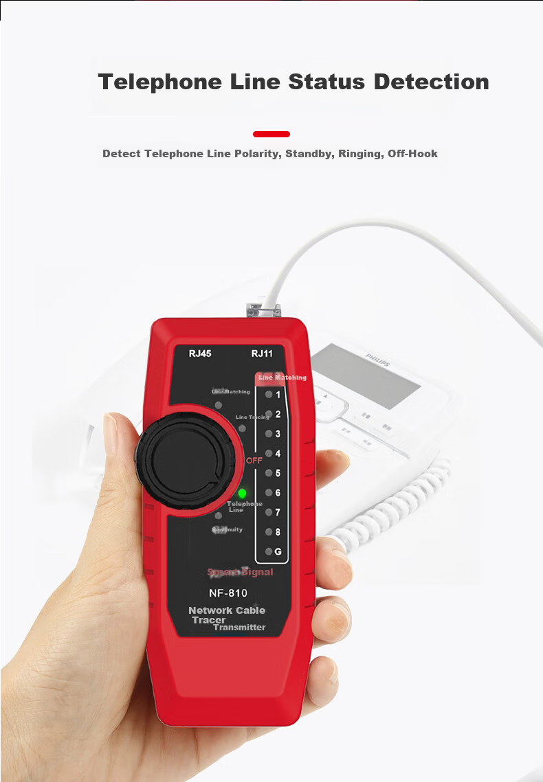 Smart Mouse NF-810 Cable Tracker Network Tester Line Tracer Cable Detector Network Cable Tester 6