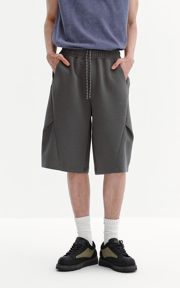 Semir Casual Men's Summer Knee Pleated Six-Point Shorts 2026 101326125103 2