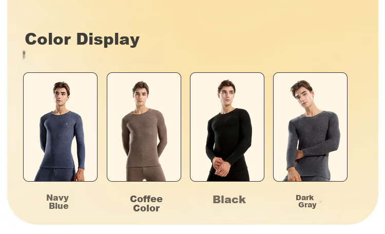 MiiOW [Acetate Goose Down Cashmere Silk] German Velvet Thermal Men's Warm Underwear Set Autumn Long Johns Thermal Suit 20