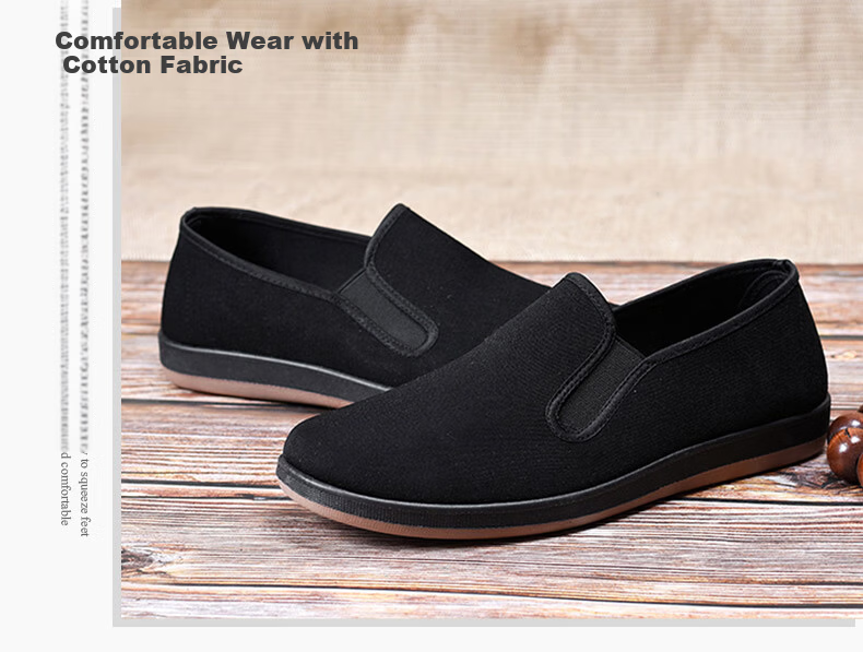 Weizhi Men's Cloth Shoes Traditional Beijing Slip-On Driver Work Shoes for Middle-Aged and Elderly WZ5004 10