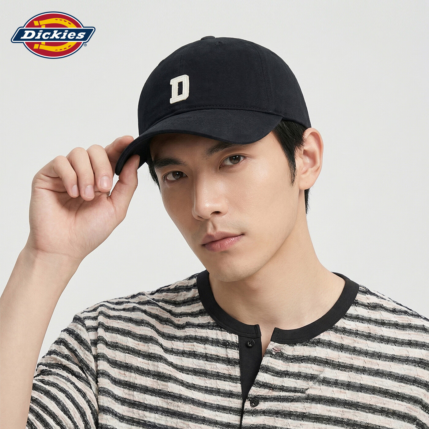 Dickies Soft Top Baseball Cap Unisex Outdoor Sports New Duckbill Hat Slim Face Sun Protection Black