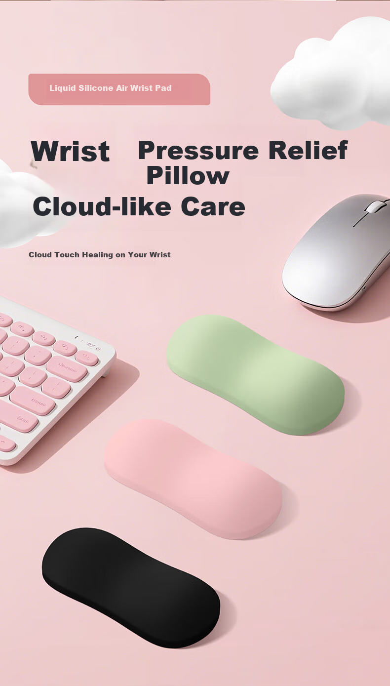 DIY Workshop Silicone Airbag Liquid Air Wrist Rest Desk Office Gaming Esports Cute Creative Simple Mouse Wrist Pad Small Air Cushion Wrist Support Pad 2