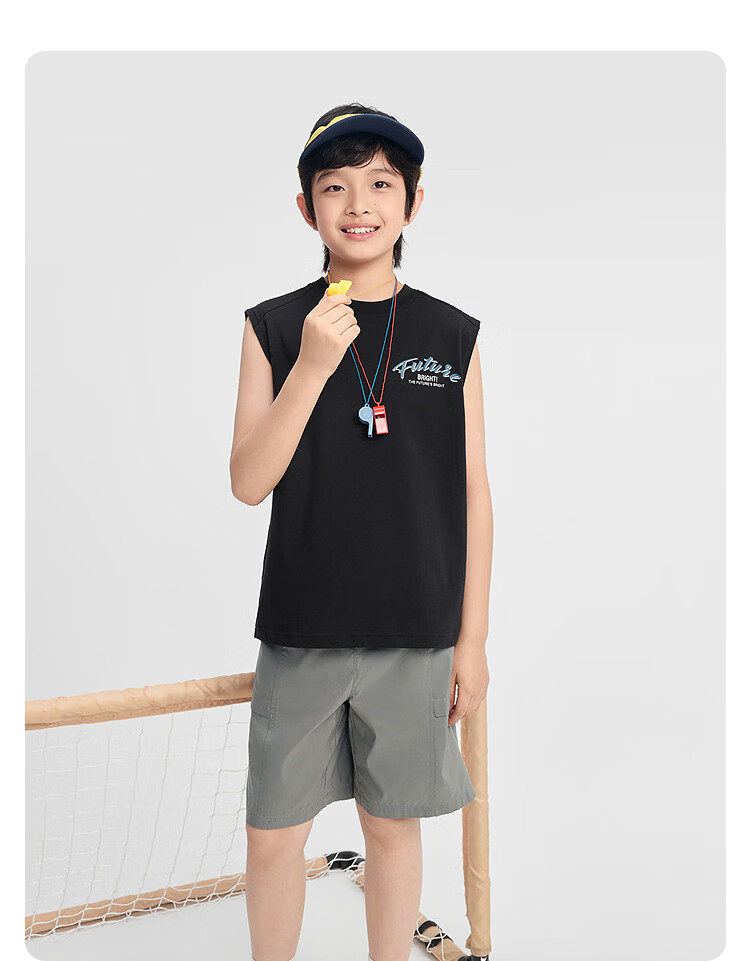 Balabala Boys Vest Set Kids Two-Piece 2026 New Summer Cool Sun Protection Moisture-Wicking Quick-Dry Trendy 19