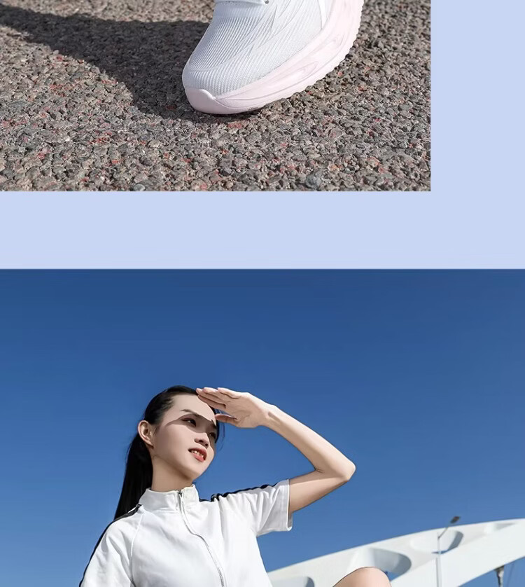 Warrior Official Women's Sports Shoes 2026 Summer New Lightweight Mesh Running Shoes for Women 5535 White Pink Size 36 27